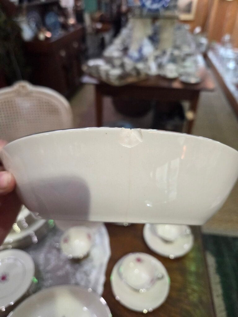 Flintridge China California Platinum Rose Service of 8 (53pc Set)