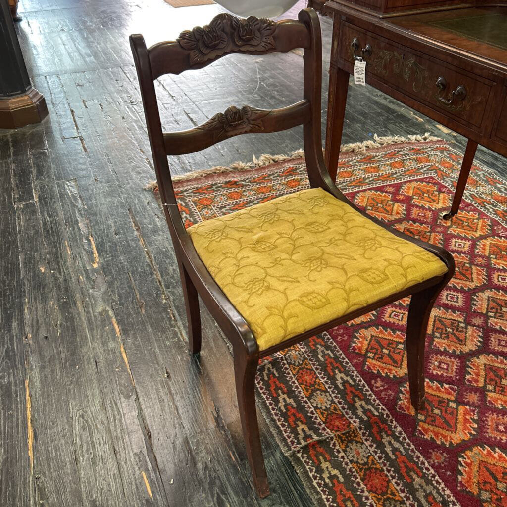 Rose Back Caned Side Chair