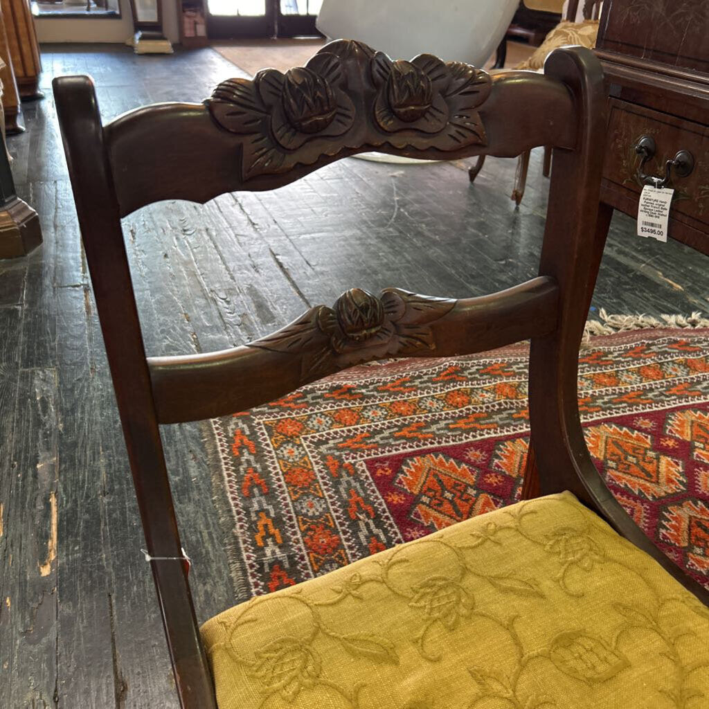 Rose Back Caned Side Chair
