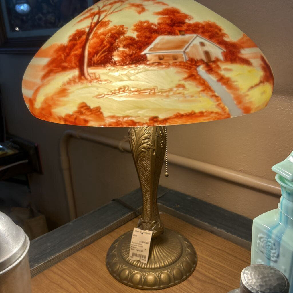 Bryant Lamp Reverse Painted