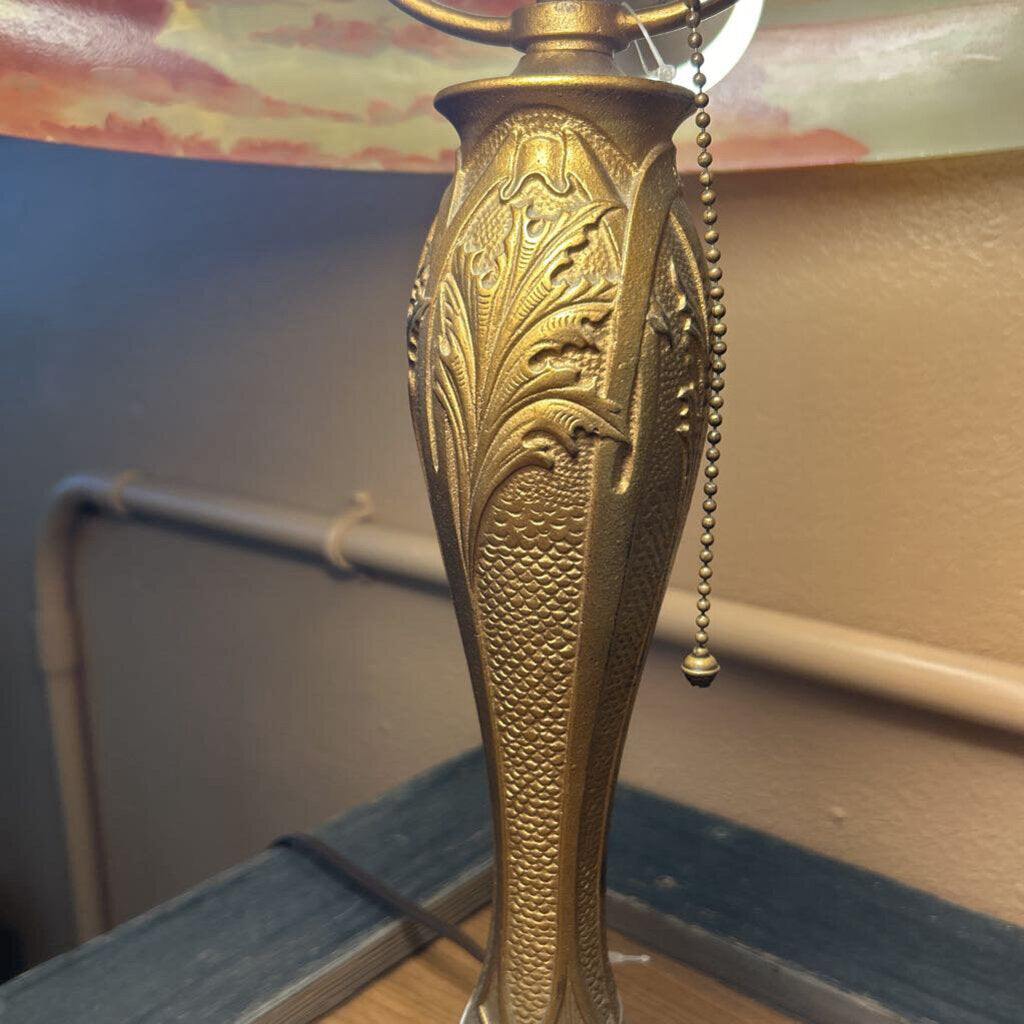Bryant Lamp Reverse Painted