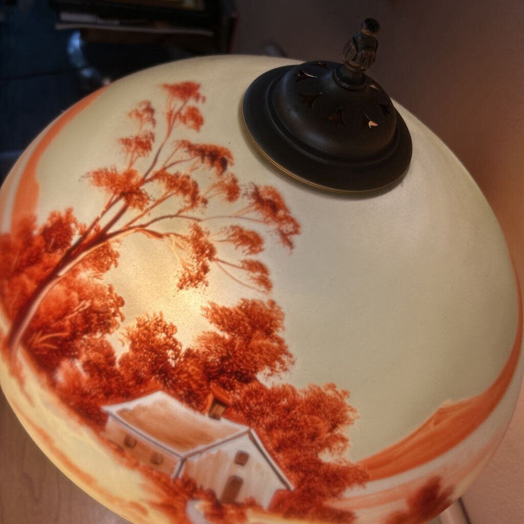 Bryant Lamp Reverse Painted