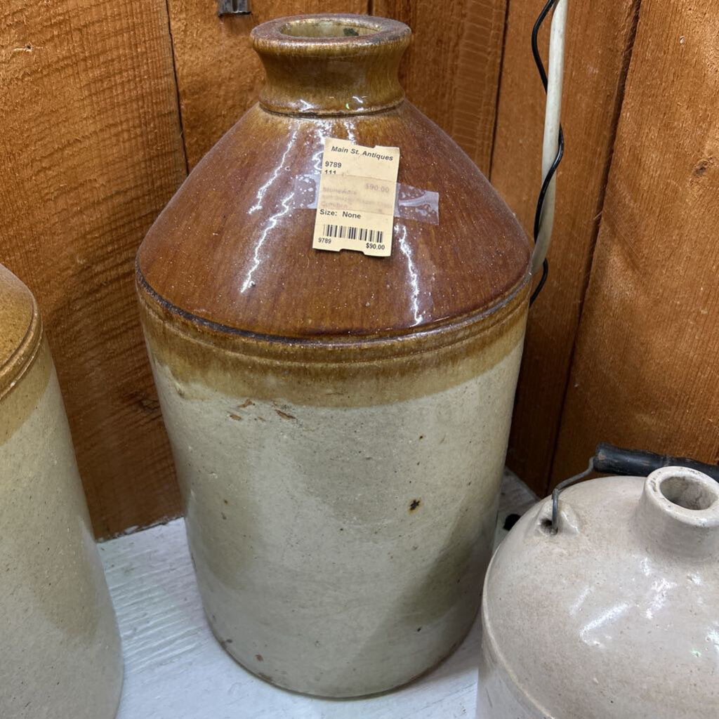 Stoneware Salt Glazed Flagon Crock