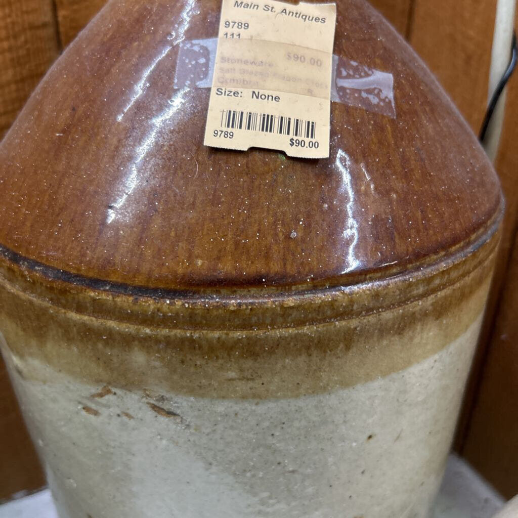 Stoneware Salt Glazed Flagon Crock