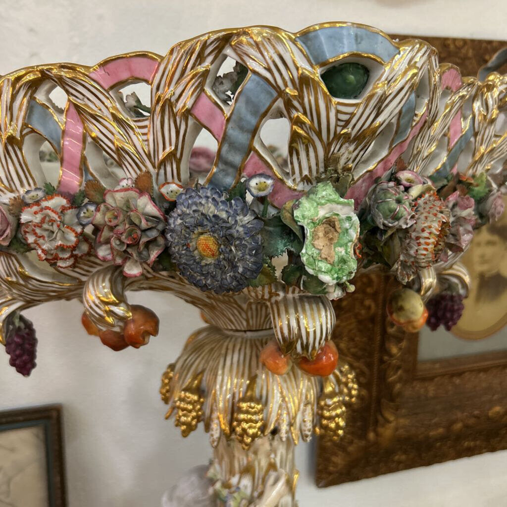 Meissen Figural Basket Cntrpiece