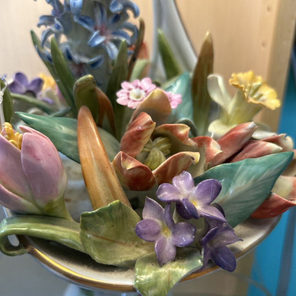 Floral Basket Vase Lamp
