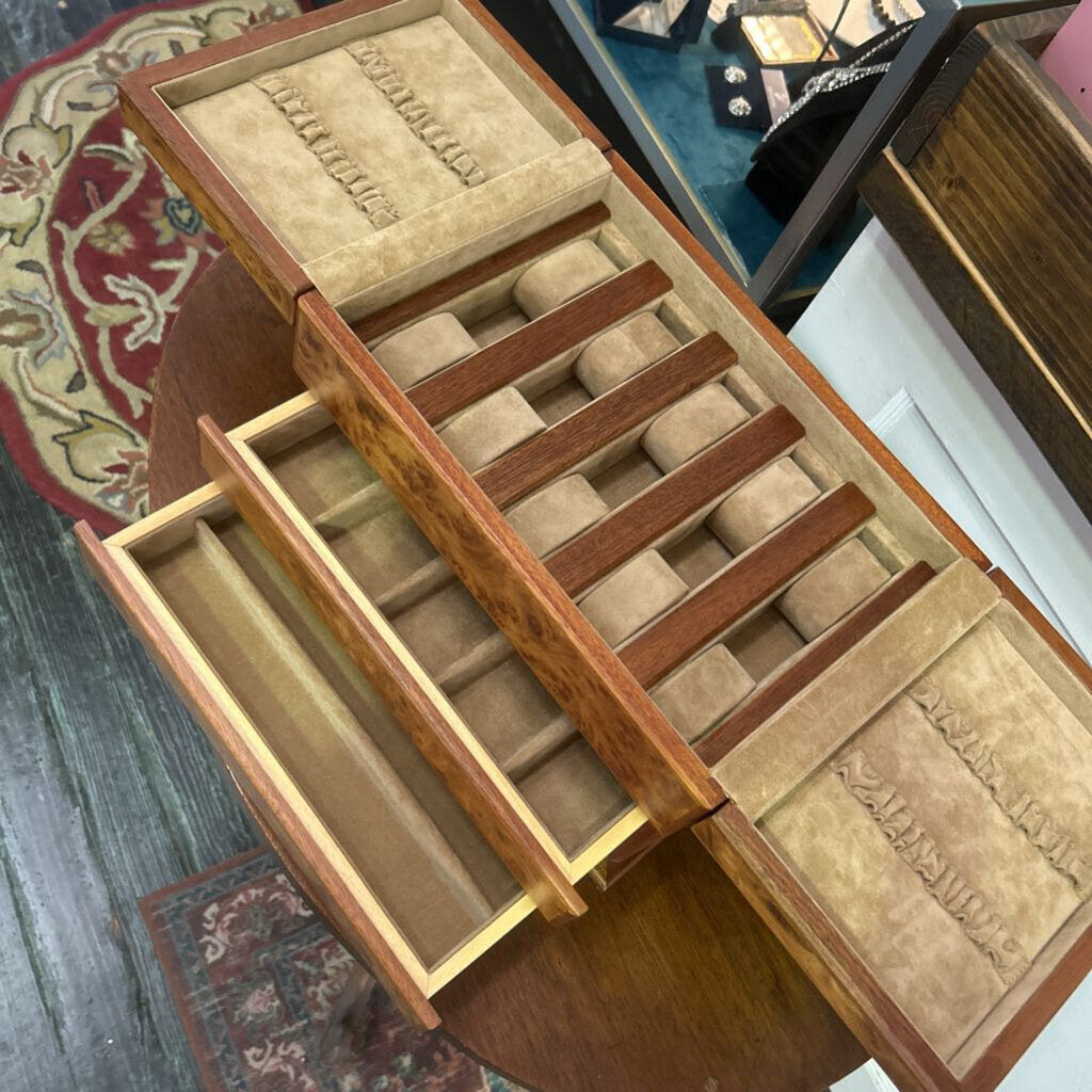 Watch Case Italian Burlwood