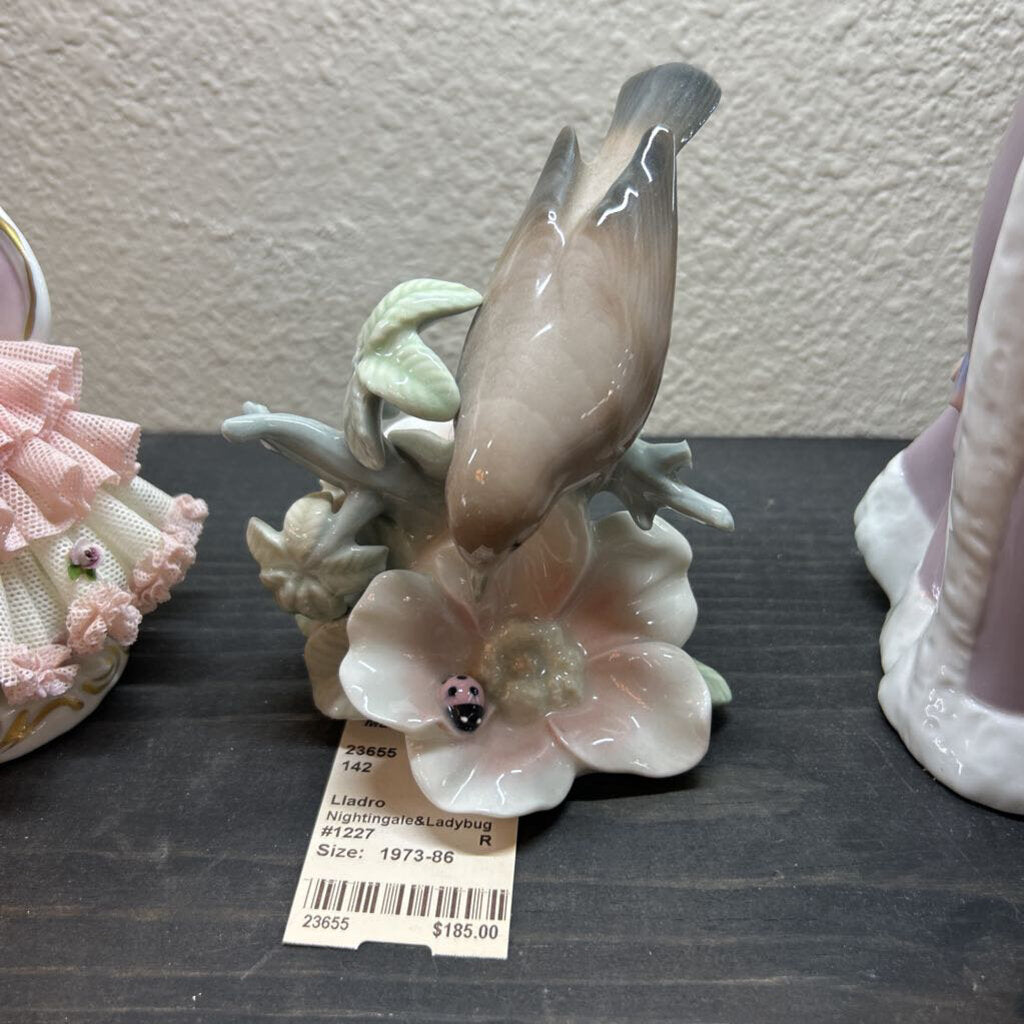 Lladro Nightingale & Ladybug