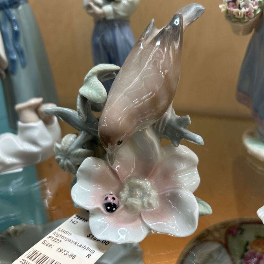 Lladro Nightingale & Ladybug