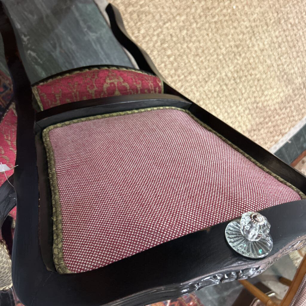 Chair- Red/gold Reuphoistered Chair