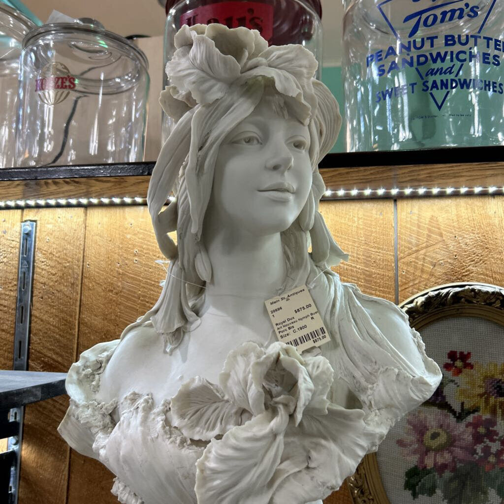 Royal Dux Art Nouveau Nymph Bust