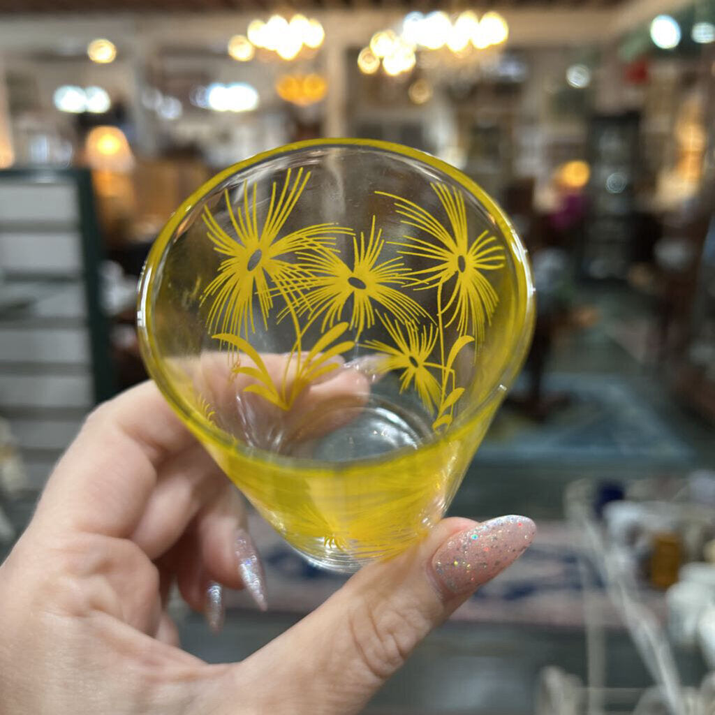 Swanky Swig Yellow Floral Set 6