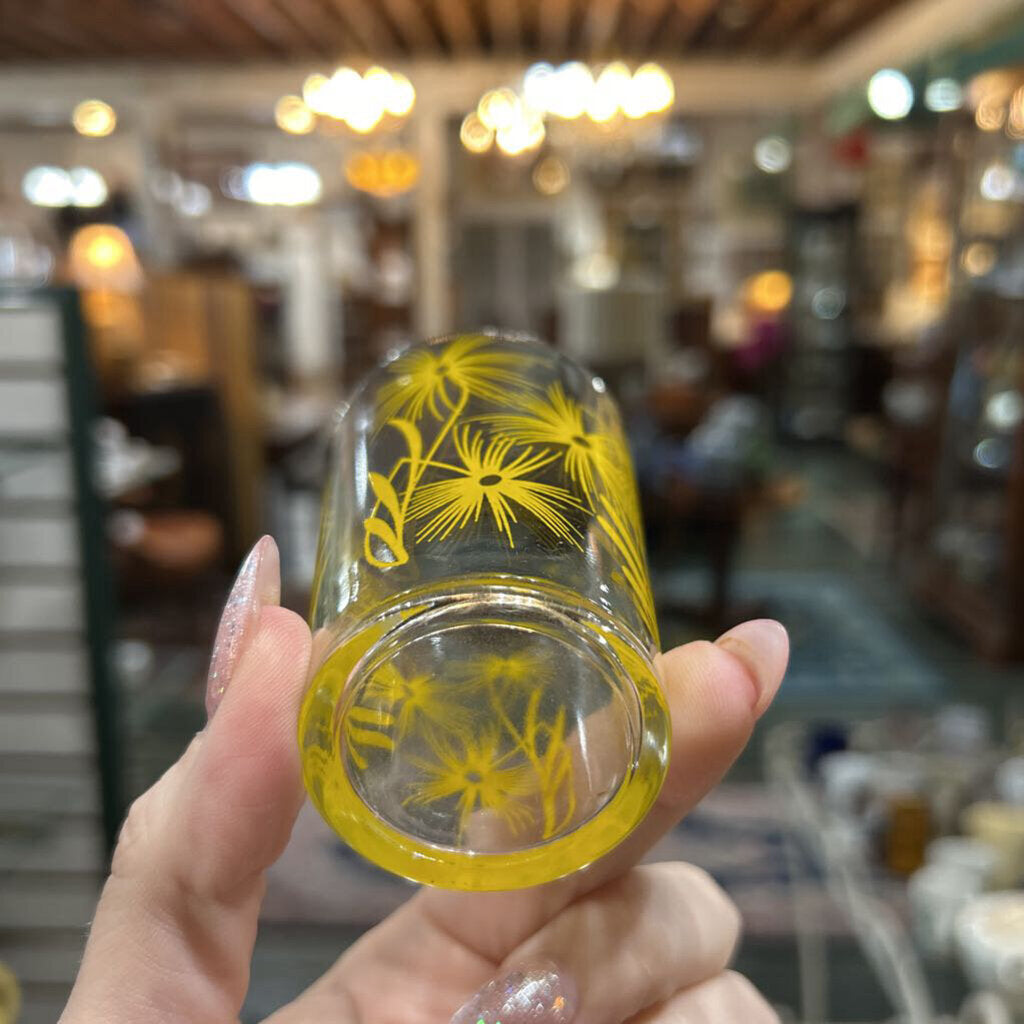 Swanky Swig Yellow Floral Set 6