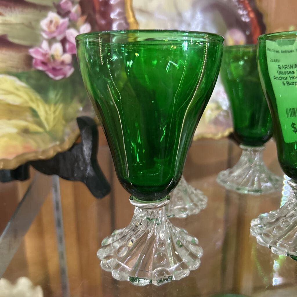 Glasses 1940s Anchor Hocking Set 5