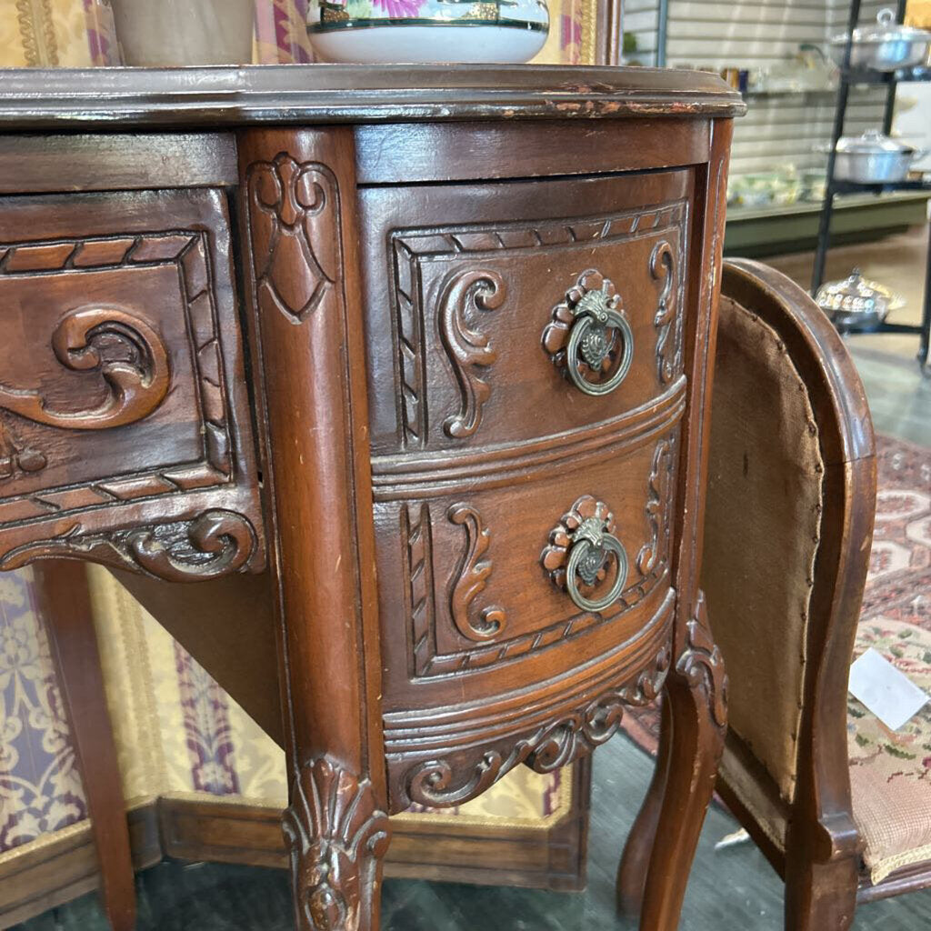 French Walnut Hand Carved