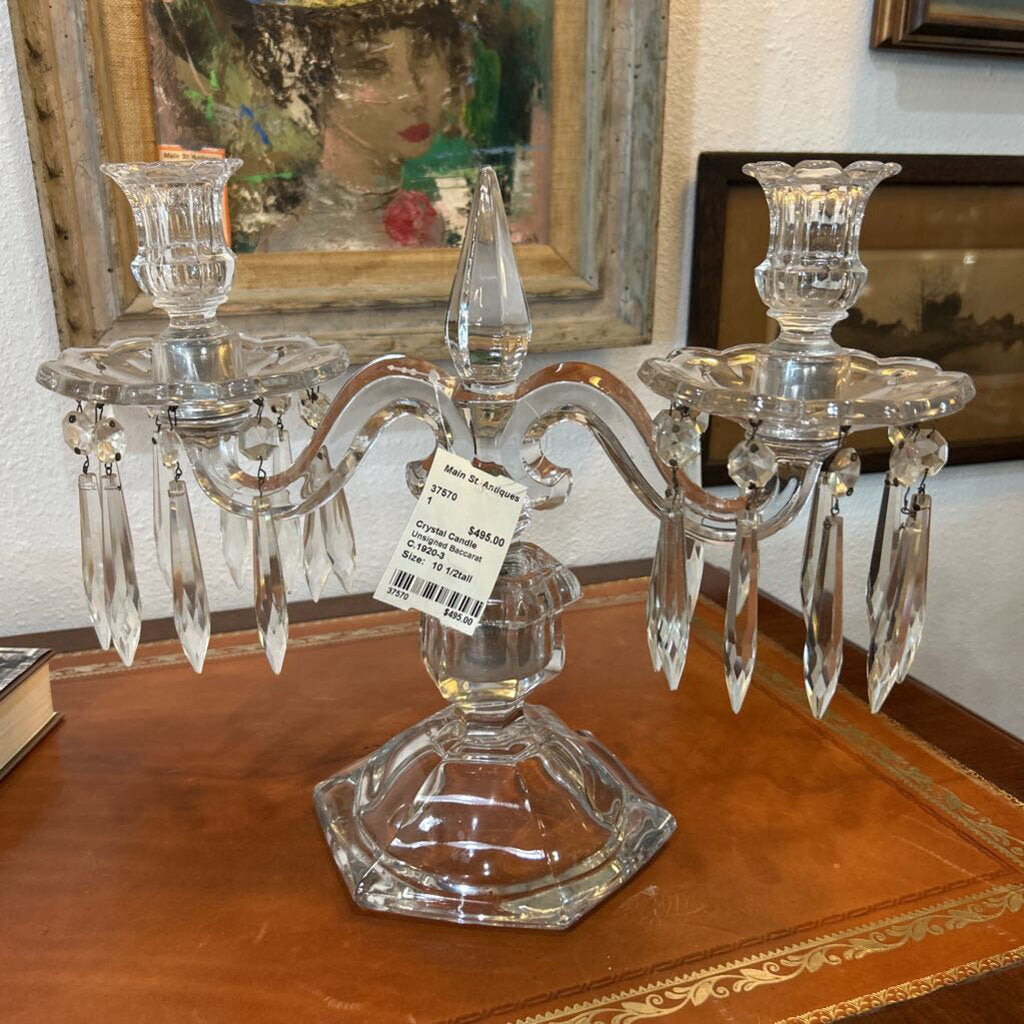 Crystal Candle Unsigned Baccarat