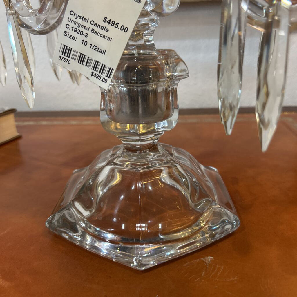 Crystal Candle Unsigned Baccarat