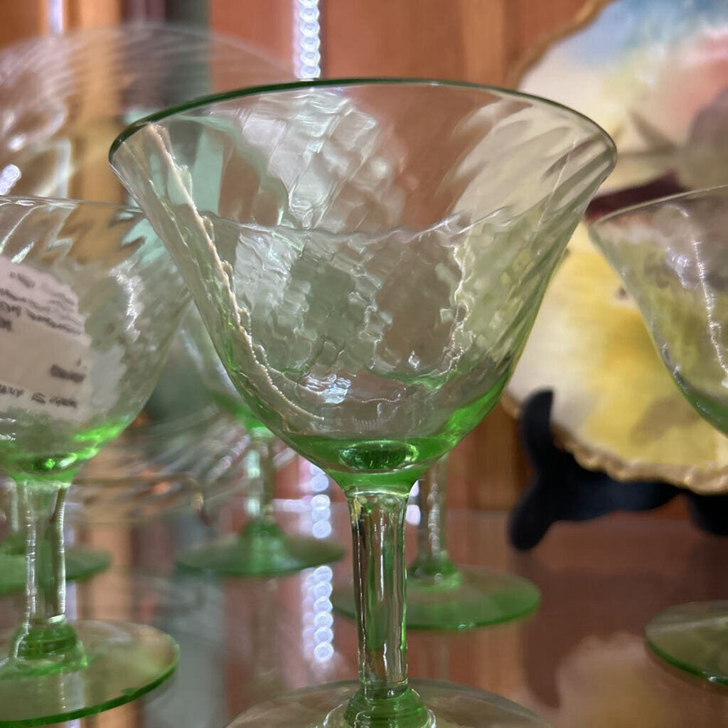 Glassware Set/6 Optic Swirl Sherbet Glass
