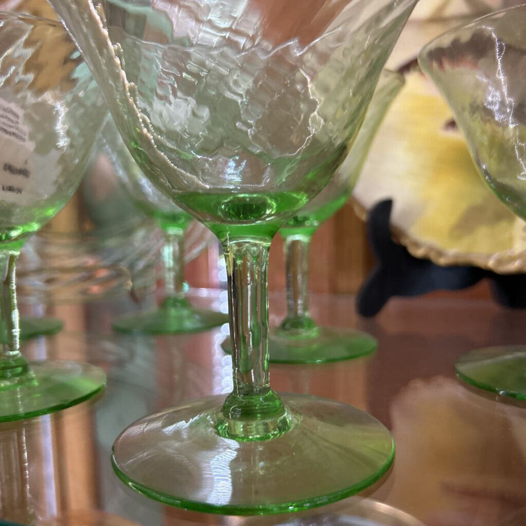 Glassware Set/6 Optic Swirl Sherbet Glass