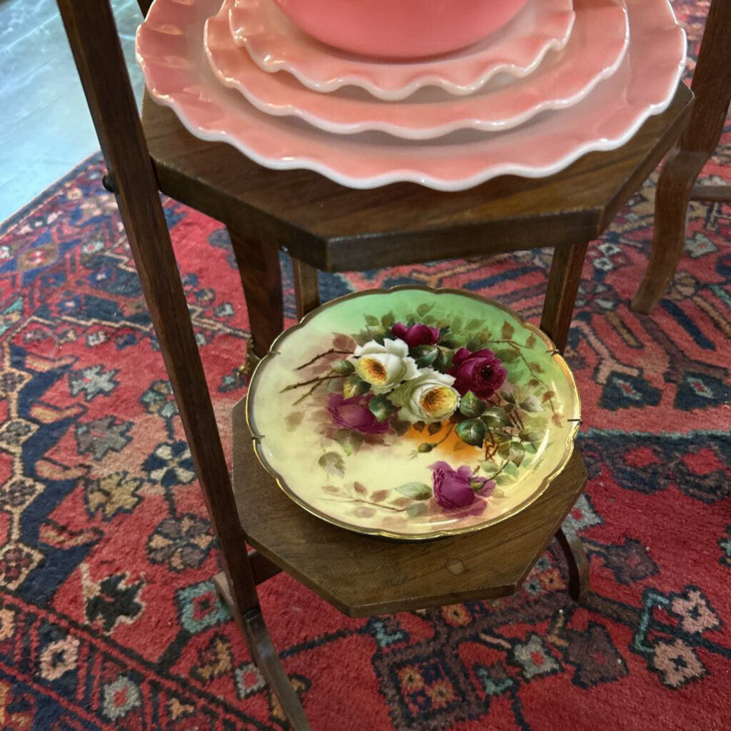 Edwardian Engli Oak 3 Tier Cake Stand