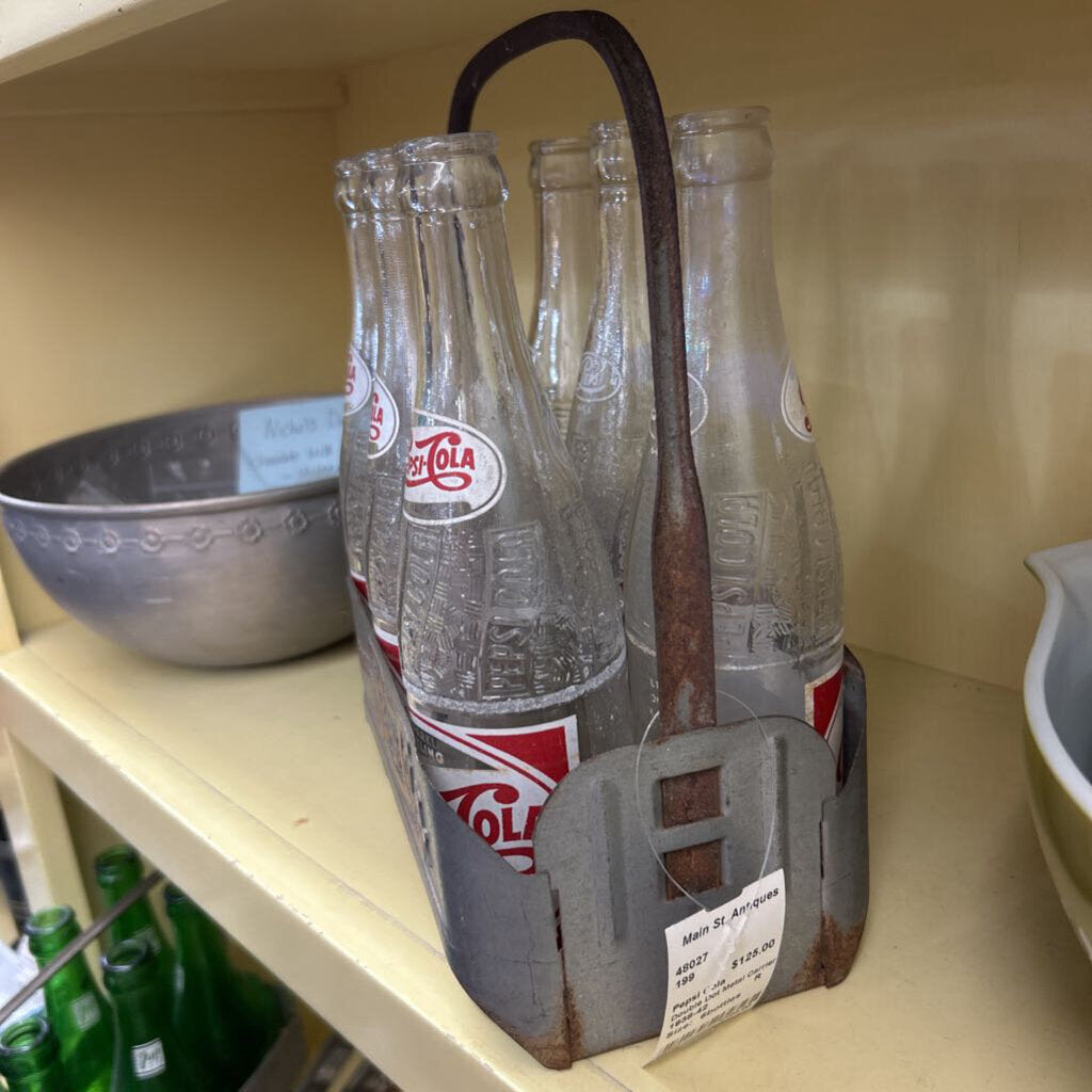 Pepsi Cola Double Dot Metal Carrier