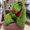 Vintage Mattel pull-sound plush snake, 1960s-70s