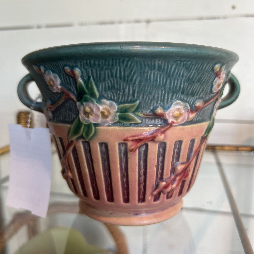 Roseville Pottery, Cherry Blossom, Double Handle vase c.1932.