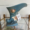 Roseville Pottery, blue magnolia cornucopia vase -1943