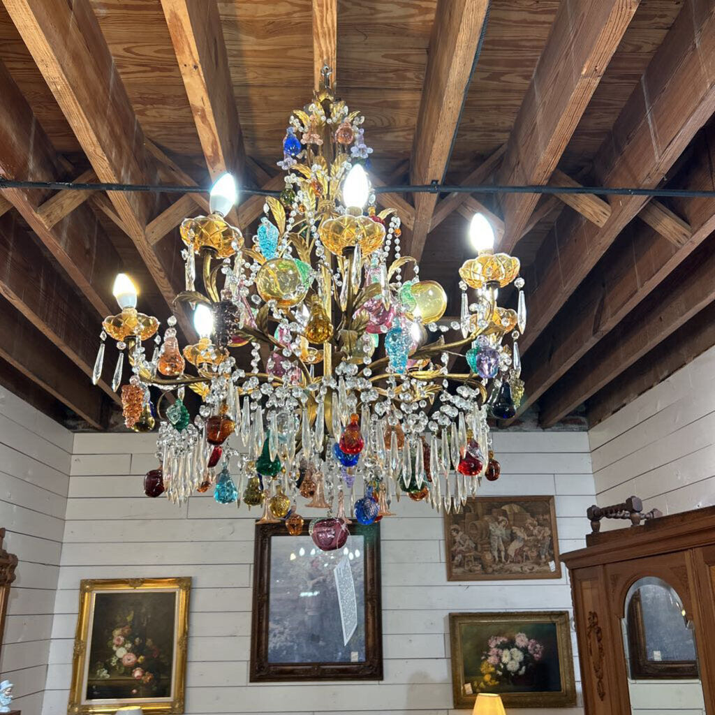 Murano Chandelier/Sconces x2 (fruit)