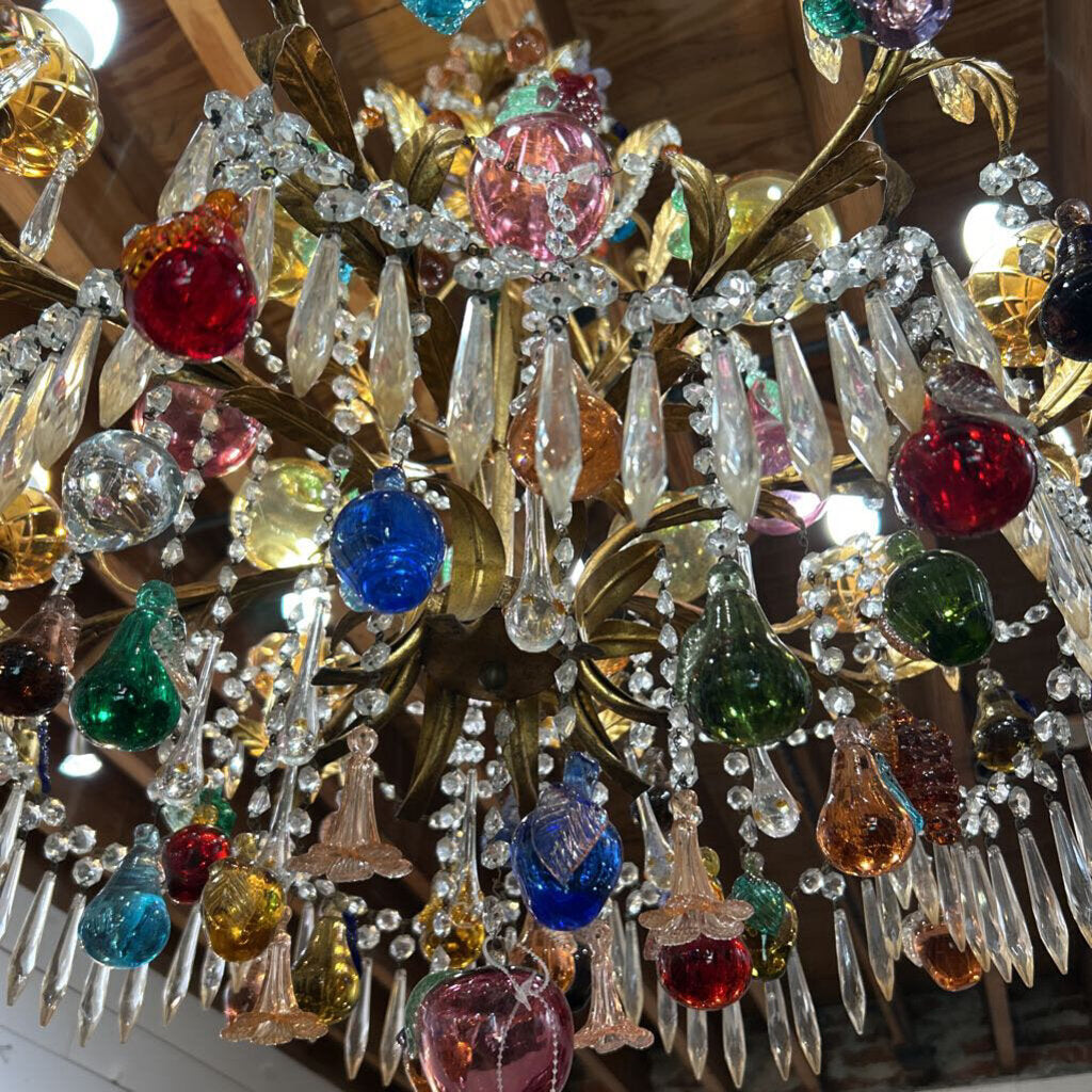 Murano Chandelier/Sconces x2 (fruit)
