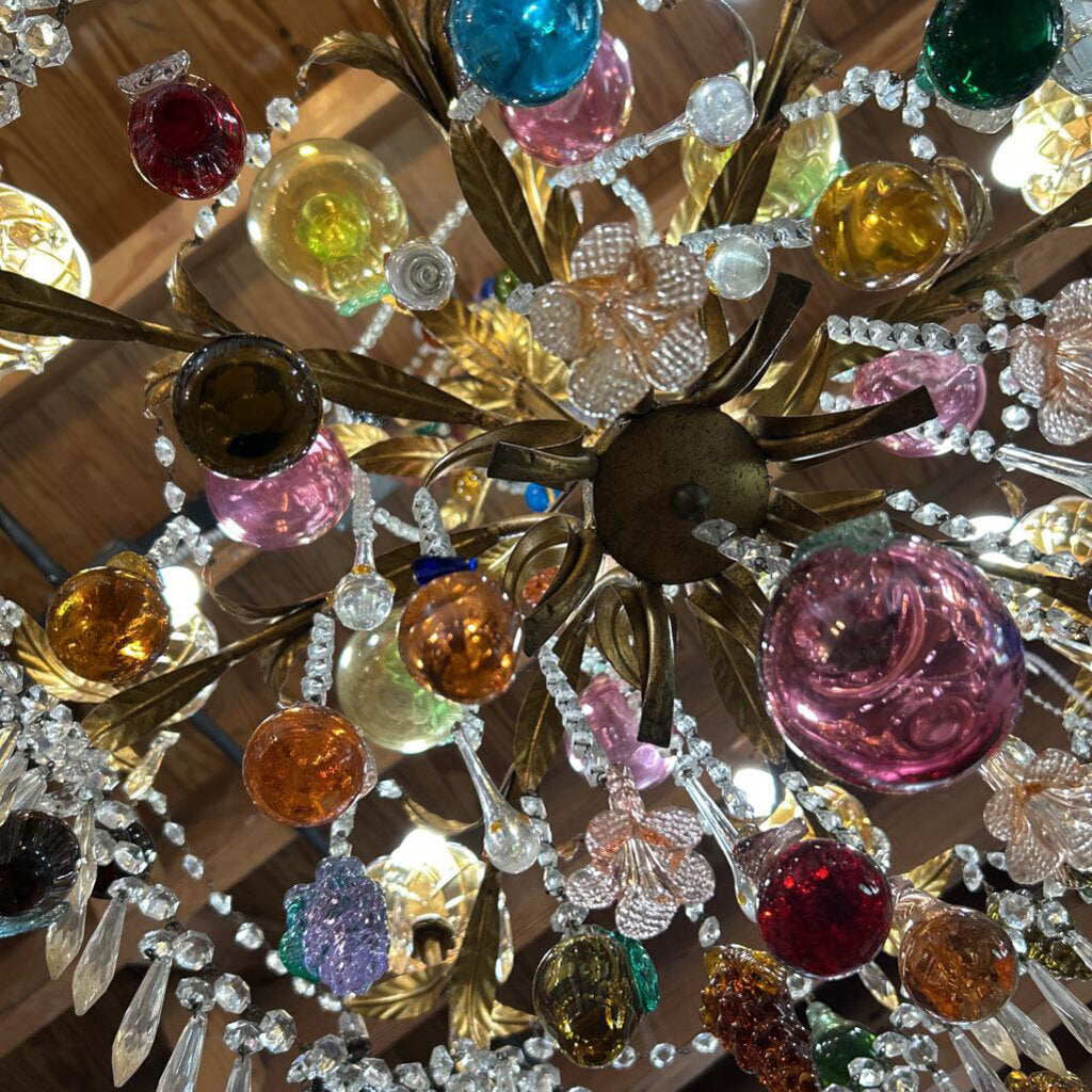 Murano Chandelier/Sconces x2 (fruit)