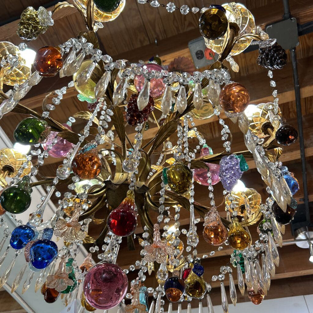 Murano Chandelier/Sconces x2 (fruit)
