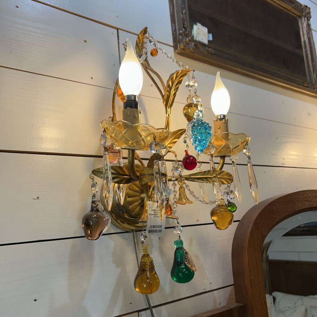 Murano Chandelier/Sconces x2 (fruit)