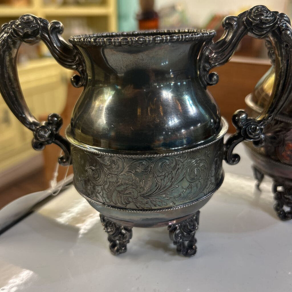 Bucks Silver co,(PLATE) Cream/Sugar