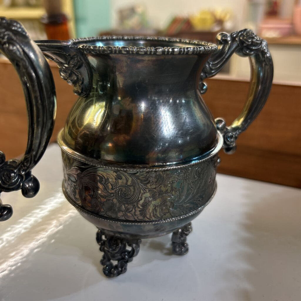 Bucks Silver co,(PLATE) Cream/Sugar
