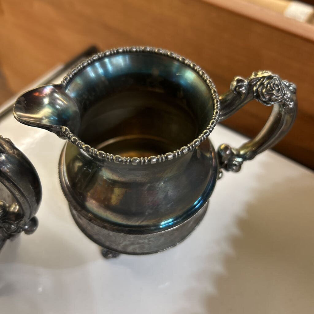 Bucks Silver co,(PLATE) Cream/Sugar