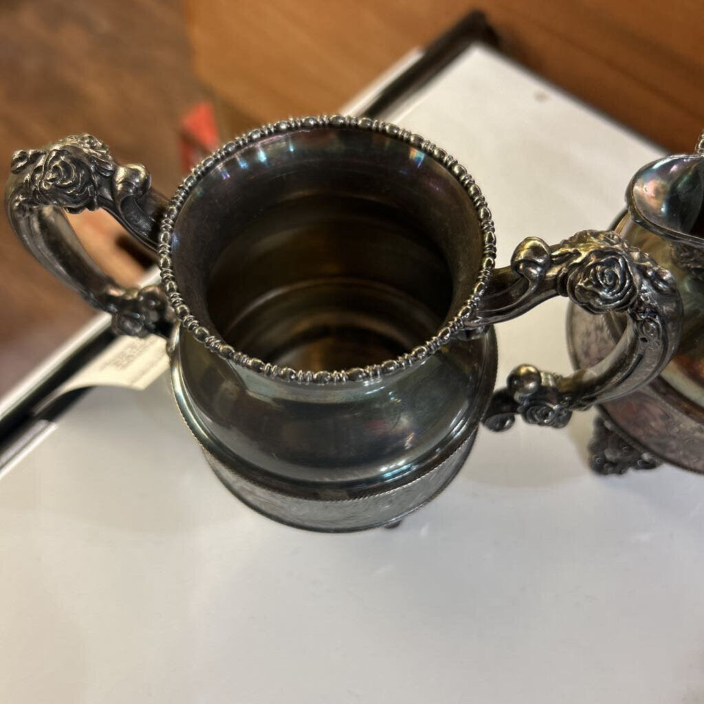 Bucks Silver co,(PLATE) Cream/Sugar