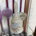 Fenton Art glass, satin custard bell-1970s wheat floral.