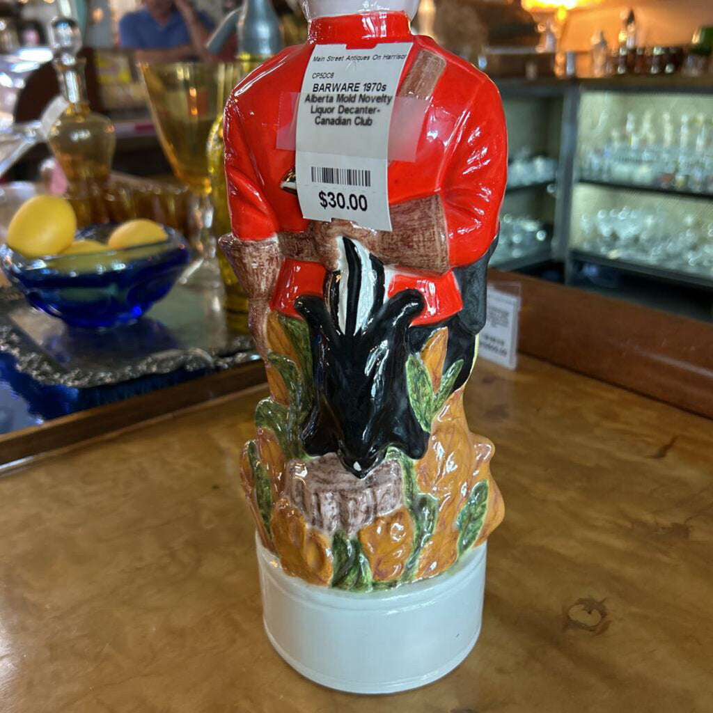 1970s Alberta Mold Novelty Liquor Decanter-Canadian Club