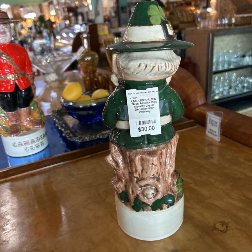 1970s Alberta Mold Novelty Liquor Decanter-Irish Whiskey