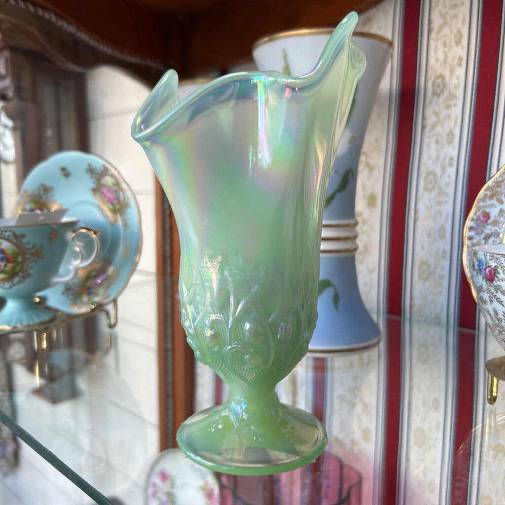 Fenton Art Glass Opalescent Pedestal Vase
