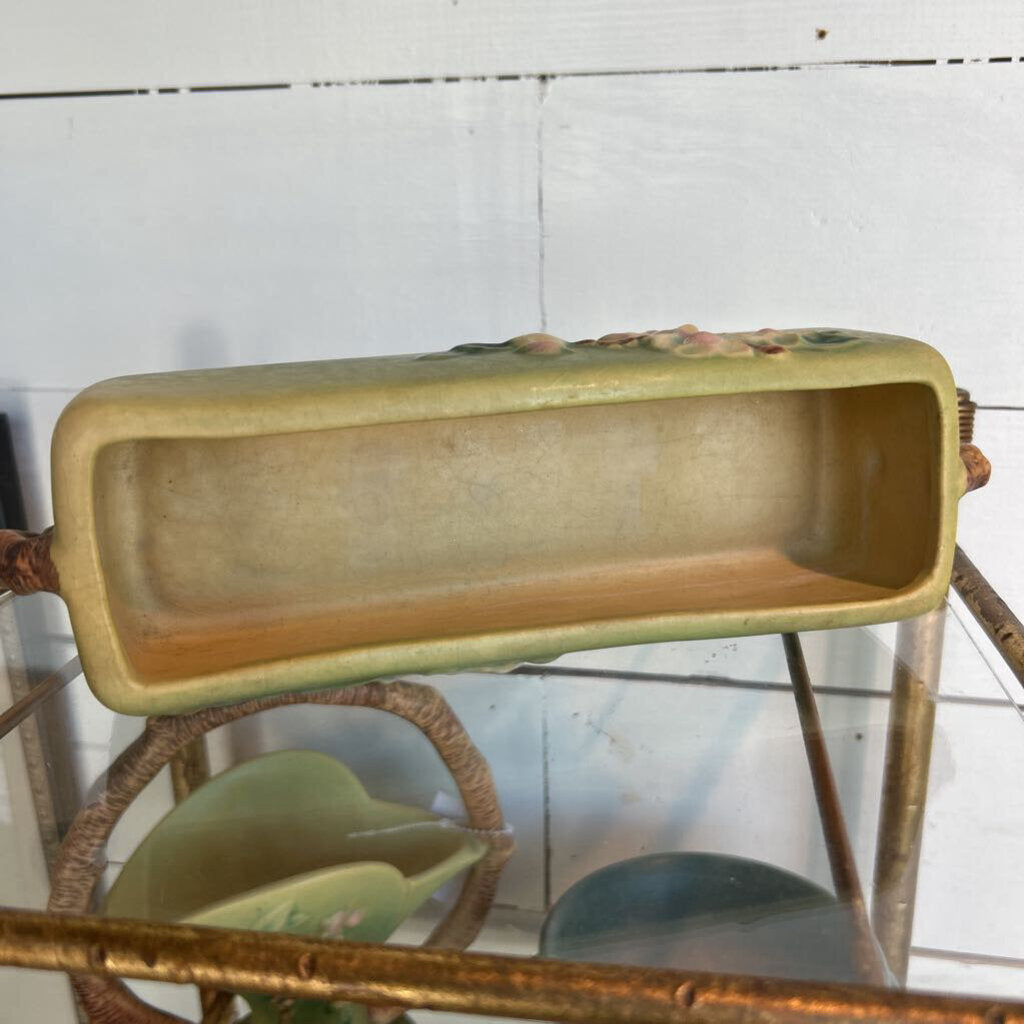 Roseville apple blossom window box planter 1940s