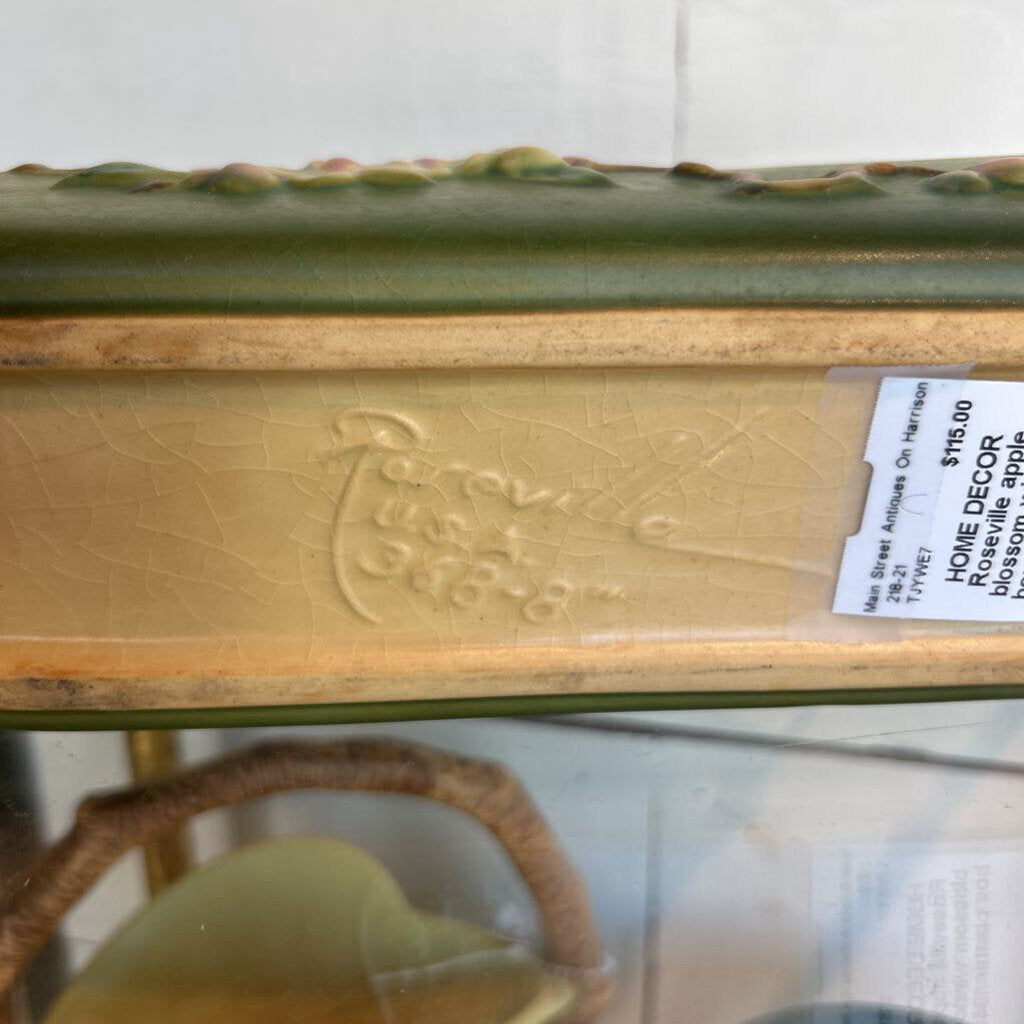 Roseville apple blossom window box planter 1940s