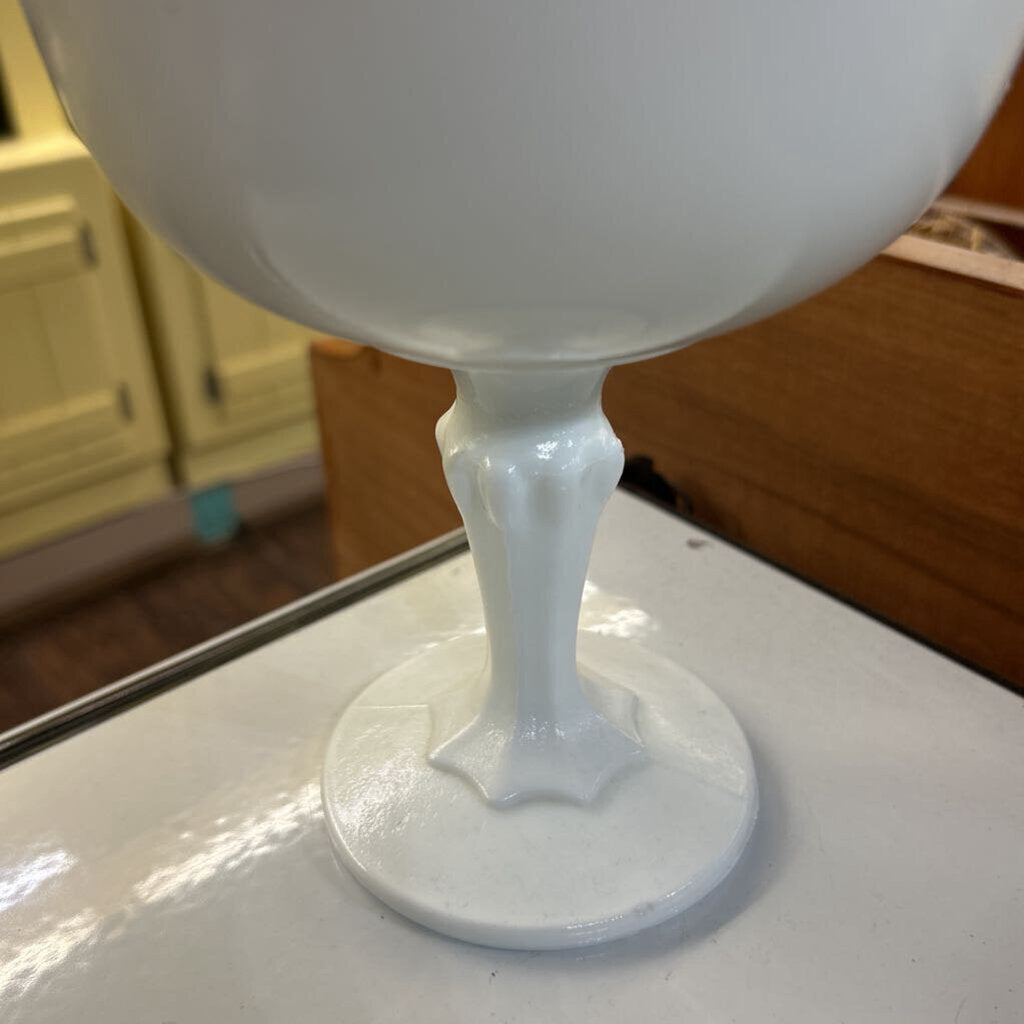 Indiana Glass Milk Glass Compote in the Tear Drop Pattern