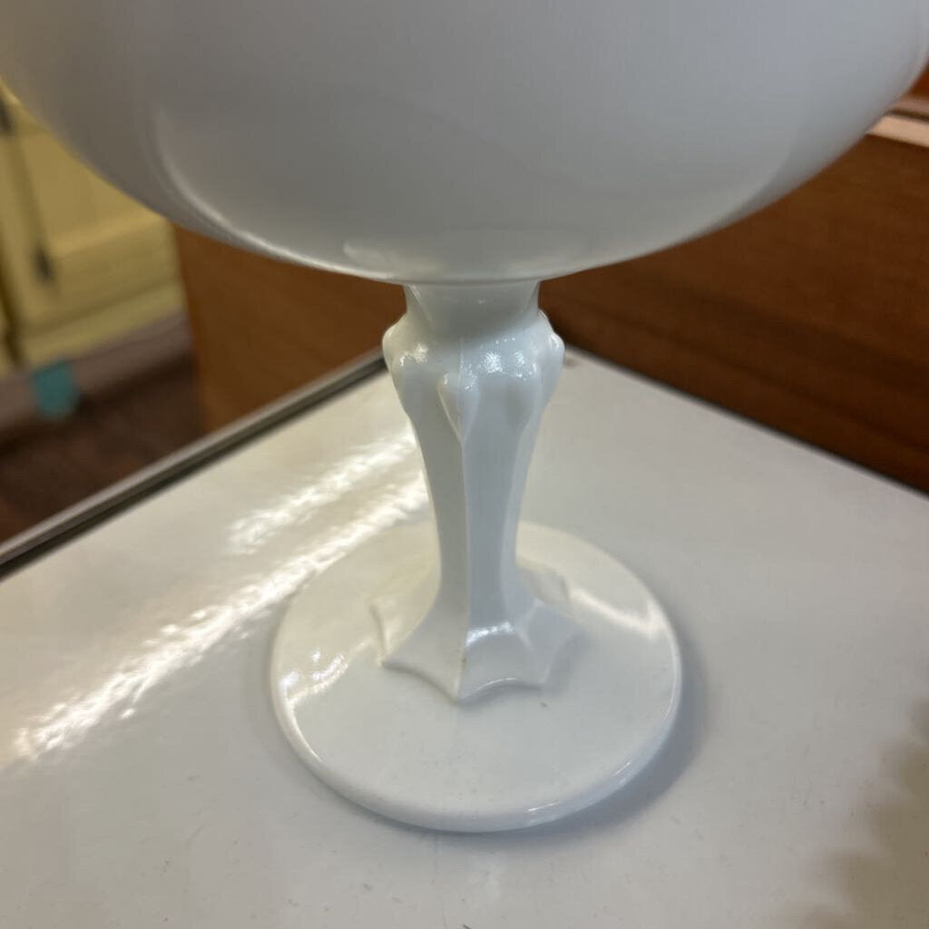 Indiana Glass Milk Glass Compote in the Tear Drop Pattern