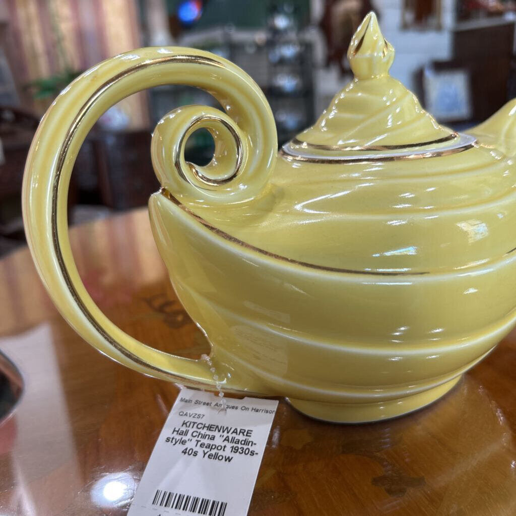 Hall China "Alladin-style" Teapot 1930s-40s Yellow