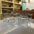 Open Style Sugar & Creamer with Art Deco Silverplate Overlay