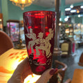 1950s Anchor Hocking Ruby Red Hoe Down Glass