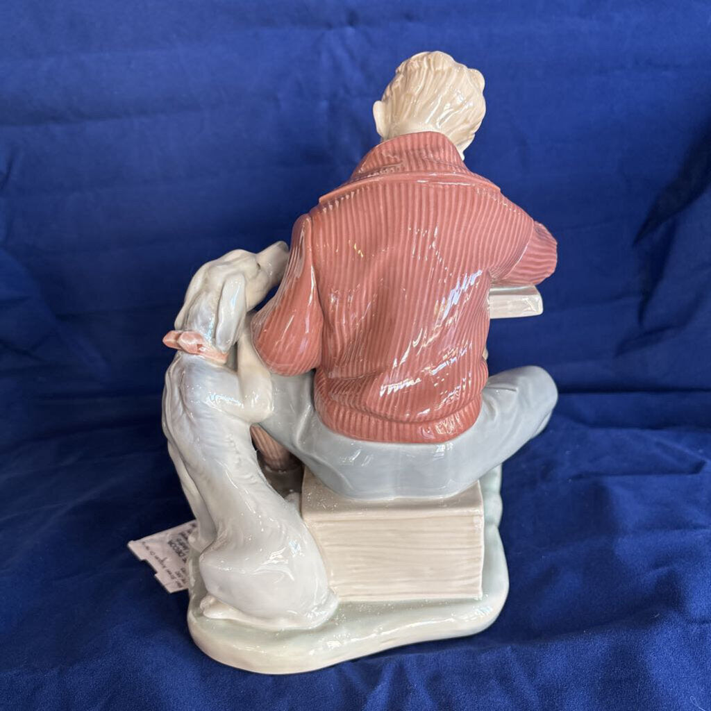 Lladro Norman Rockwell numbered edition "Love letters" model 1406 porcelain figurine