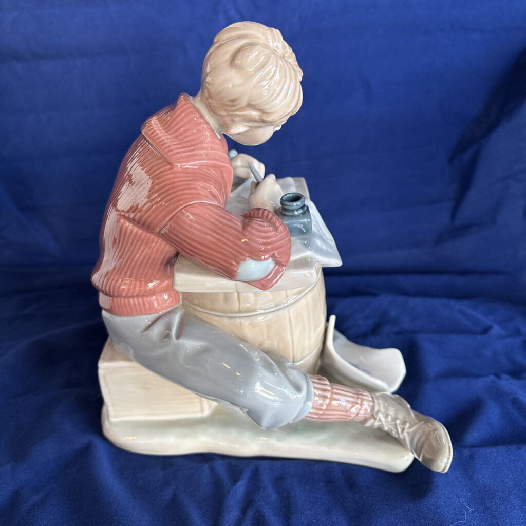 Lladro Norman Rockwell numbered edition "Love letters" model 1406 porcelain figurine